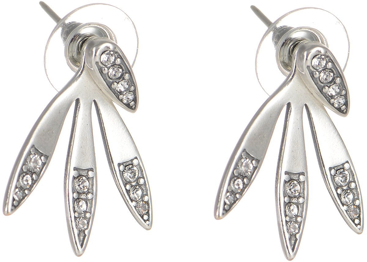Серьги Jenavi Флюкс, цвет: серебряный, белый. f6313800f6313800 Серьги Jenavi Флюкс, цвет: серебряный, белый. f6313800f6313800Элегантные серьги Jenavi Флюкс изготовлены из ювелирного сплава c покрытием из черненого серебра, дополнены съемными подвижными подвесками оригинальной формы. Украшение инкрустировано стразами Swarovski. Изделие застегивается на замок-гвоздик с заглушками. Стильные серьги помогут дополнить любой образ и привнести в него завершающий яркий штрих.