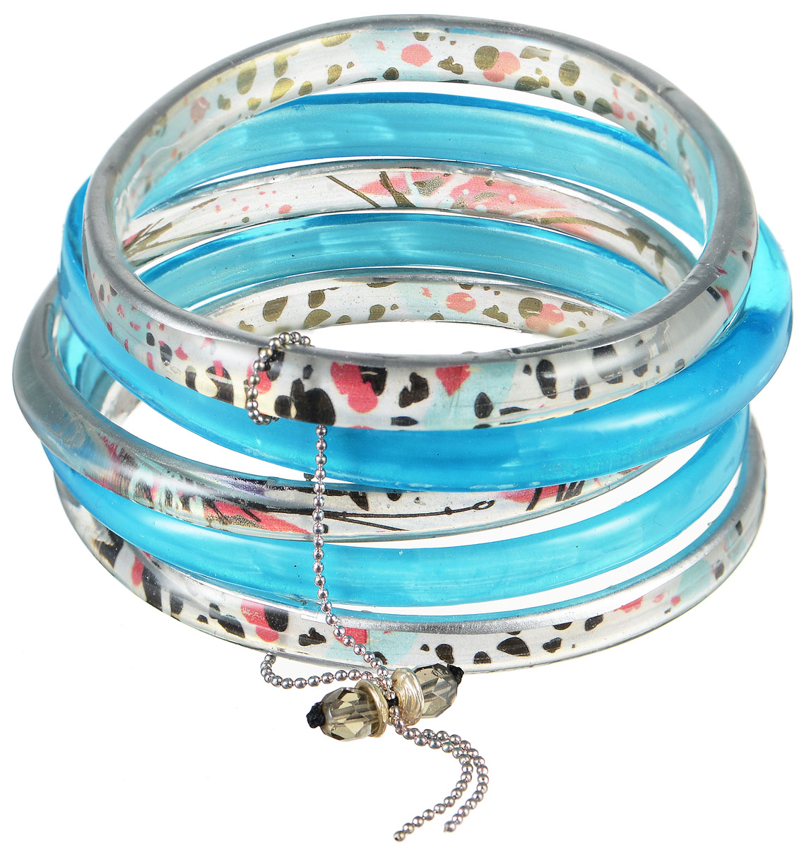 Браслет Lalo Treasures Row, цвет: голубой, серебристый. Bn2509-2Bn2509-2 Браслет Lalo Treasures Row, цвет: голубой, серебристый. Bn2509-2Bn2509-2Яркое комбинированное украшение Lalo Treasures Row включает пять браслетов, выполненных из ювелирной смолы. Изделия оформлены оригинальными орнаментами. Стильное украшение поможет дополнить любой образ и привнести в него завершающий яркий штрих.