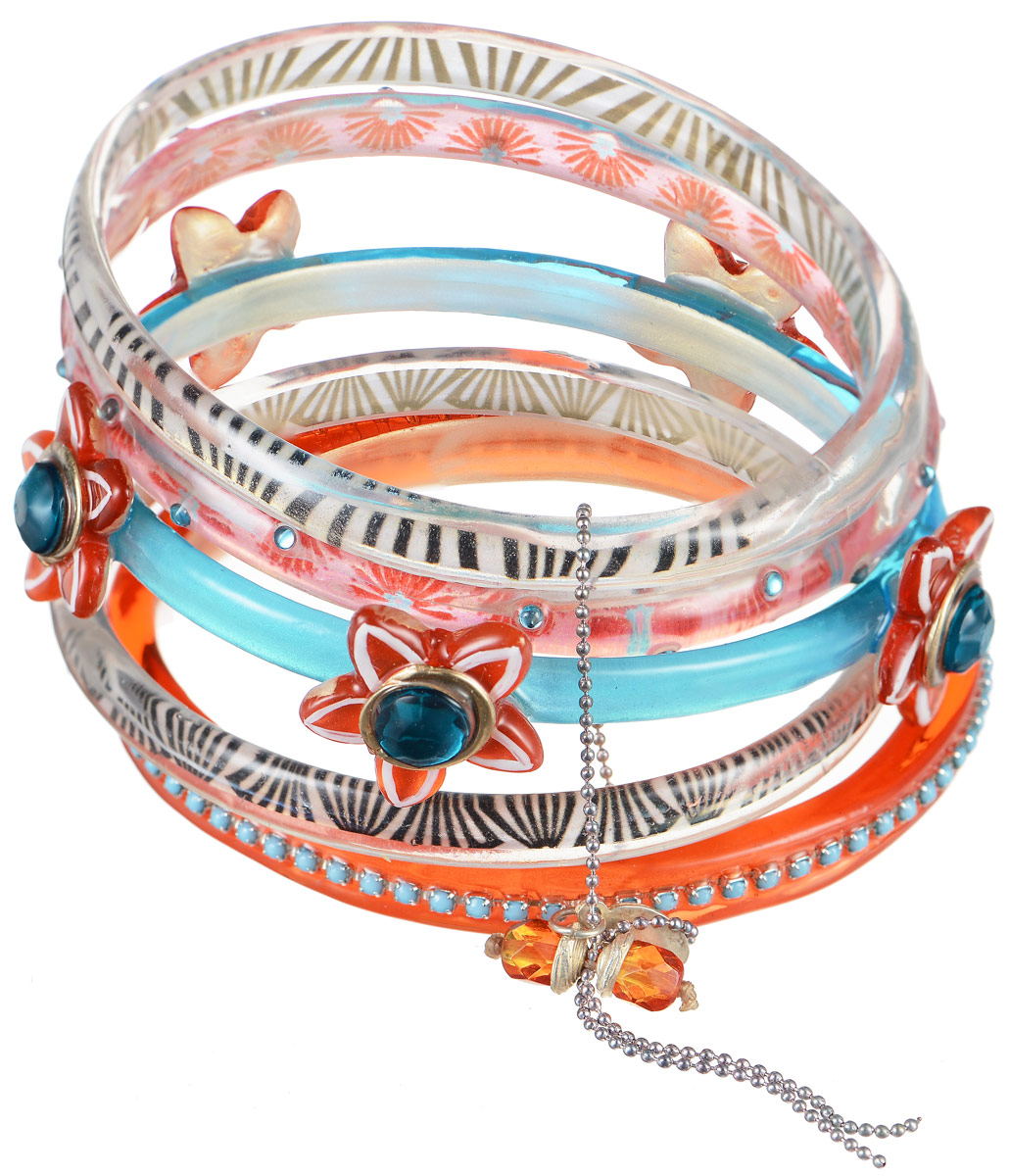 Браслет Lalo Treasures Blossom on the tree, цвет: мультицвет. Bn2542Bn2542 Браслет Lalo Treasures Blossom on the tree, цвет: мультицвет. Bn2542Bn2542Яркое комбинированное украшение Lalo Treasures Blossom on the tree включает пять браслетов, выполненных из ювелирной смолы. Изделия оформлены стразами, декоративными элементами в виде цветов и оригинальными орнаментами. Стильное украшение поможет дополнить любой образ и привнести в него завершающий яркий штрих.