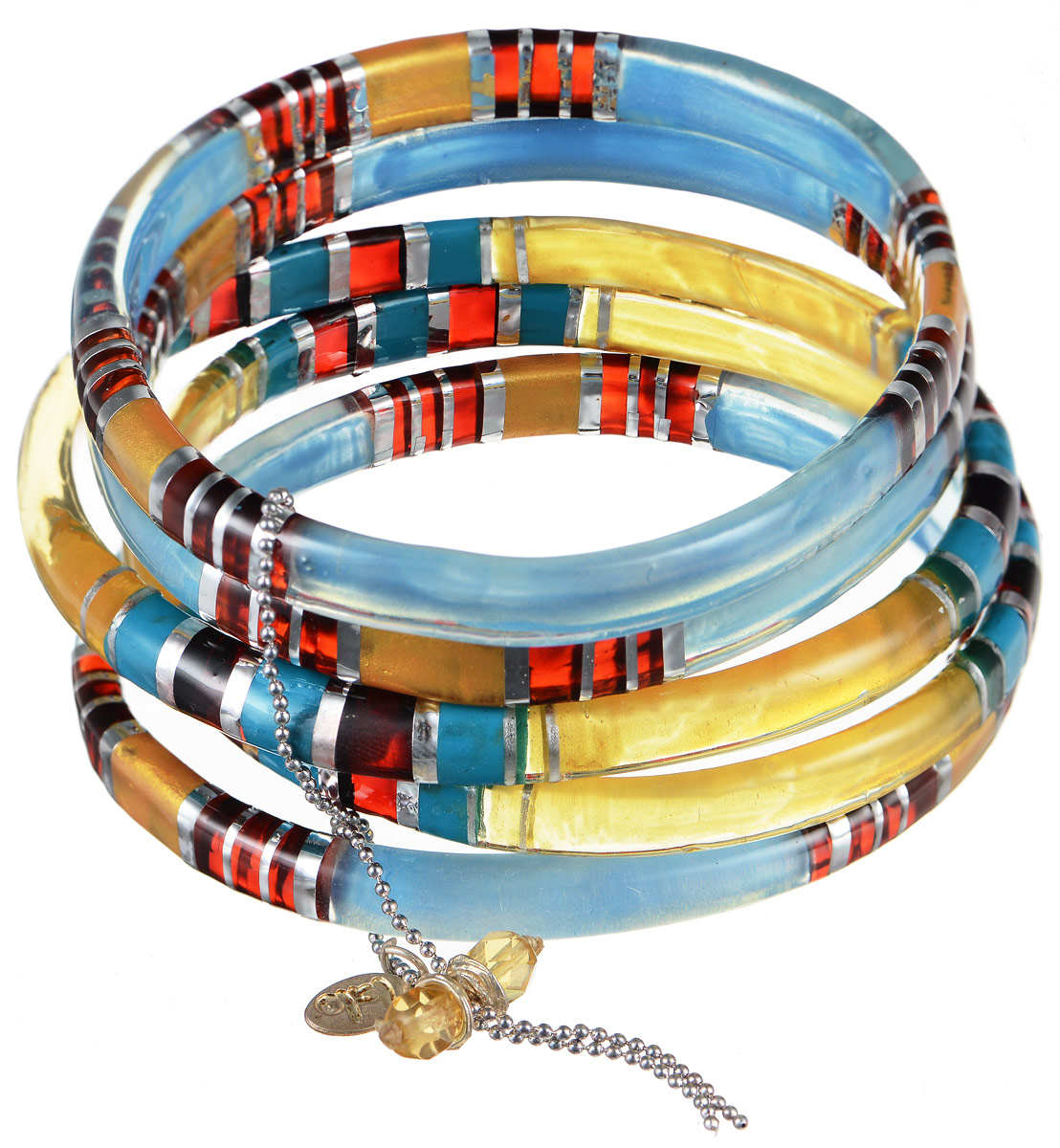 Браслет Lalo Treasures Row, цвет: голубой, желтый, красный. Bn2505Bn2505 Браслет Lalo Treasures Row, цвет: голубой, желтый, красный. Bn2505Bn2505Яркое комбинированное украшение Lalo Treasures Row включает пять браслетов, изготовленных из ювелирной смолы. Стильное украшение поможет дополнить любой образ и привнести в него завершающий яркий штрих.