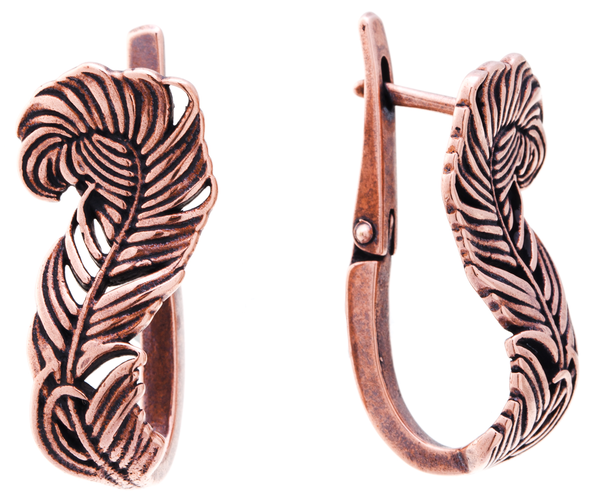 Jenavi, Коллекция Feather, Гис (Серьги), цвет - медныйf678u190 Jenavi, Коллекция Feather, Гис (Серьги), цвет - медныйf678u190Коллекция Feather, Гис (Серьги) гипоаллергенный ювелирный сплав,Медное покрытие, вставка без вставок, цвет - медный