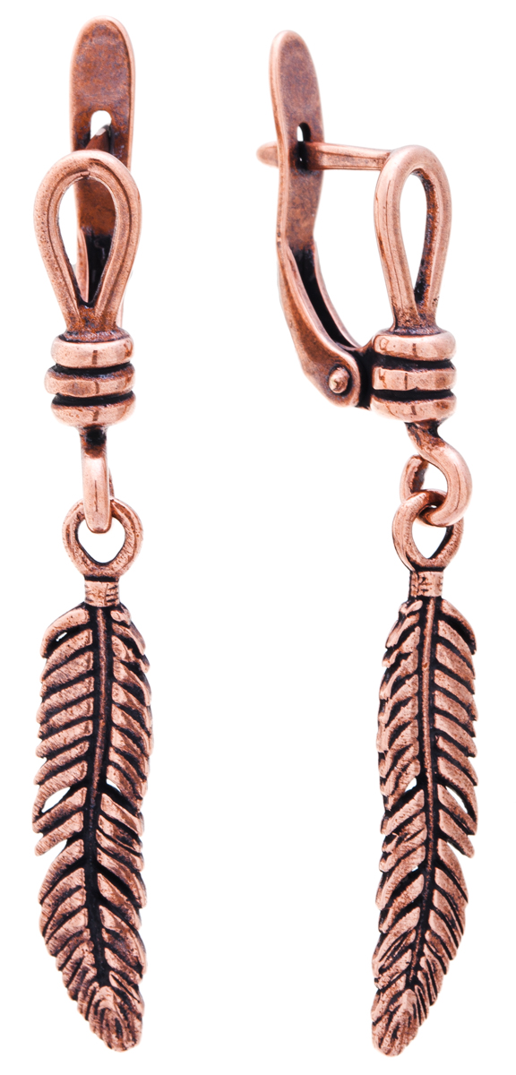 Jenavi, Коллекция Feather, Сулг 1 (Серьги), цвет - медныйf680u190 Jenavi, Коллекция Feather, Сулг 1 (Серьги), цвет - медныйf680u190Коллекция Feather, Сулг 1 (Серьги) гипоаллергенный ювелирный сплав,Медное покрытие, вставка без вставок, цвет - медный
