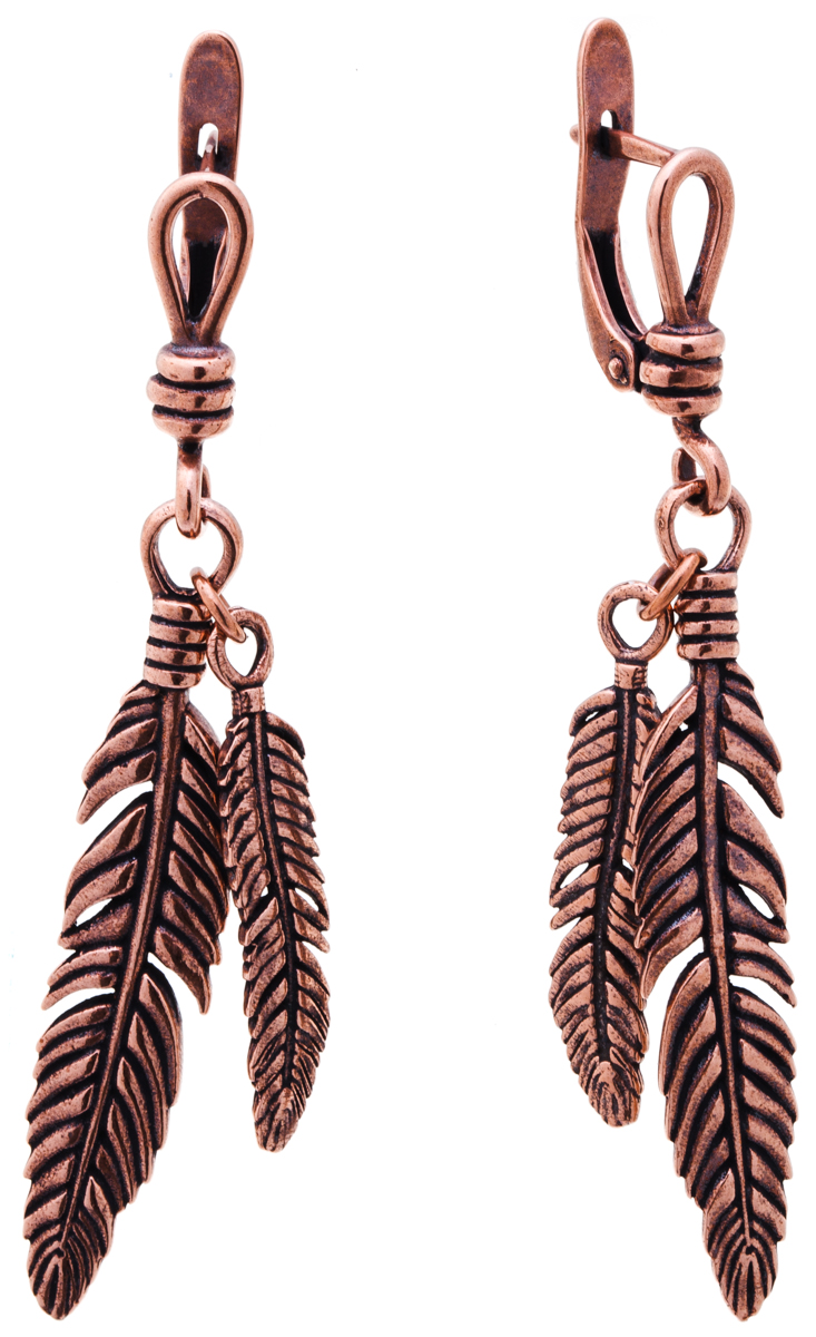 Jenavi, Коллекция Feather, Сулг 2 (Серьги), цвет - медныйf681u190 Jenavi, Коллекция Feather, Сулг 2 (Серьги), цвет - медныйf681u190Коллекция Feather, Сулг 2 (Серьги) гипоаллергенный ювелирный сплав,Медное покрытие, вставка без вставок, цвет - медный