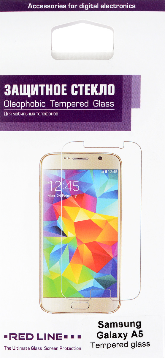 Red Line защитное стекло для Samsung Galaxy A5УТ000005916 Red Line защитное стекло для Samsung Galaxy A5УТ000005916Защитное стекло Red Line для Samsung Galaxy A5 предназначено для защиты поверхности экрана от царапин, потертостей, отпечатков пальцев и прочих следов механического воздействия. Оно имеет окаймляющую загнутую мембрану, а также олеофобное покрытие. Изделие изготовлено из закаленного стекла высшей категории, с высокой чувствительностью и сцеплением с экраном.
