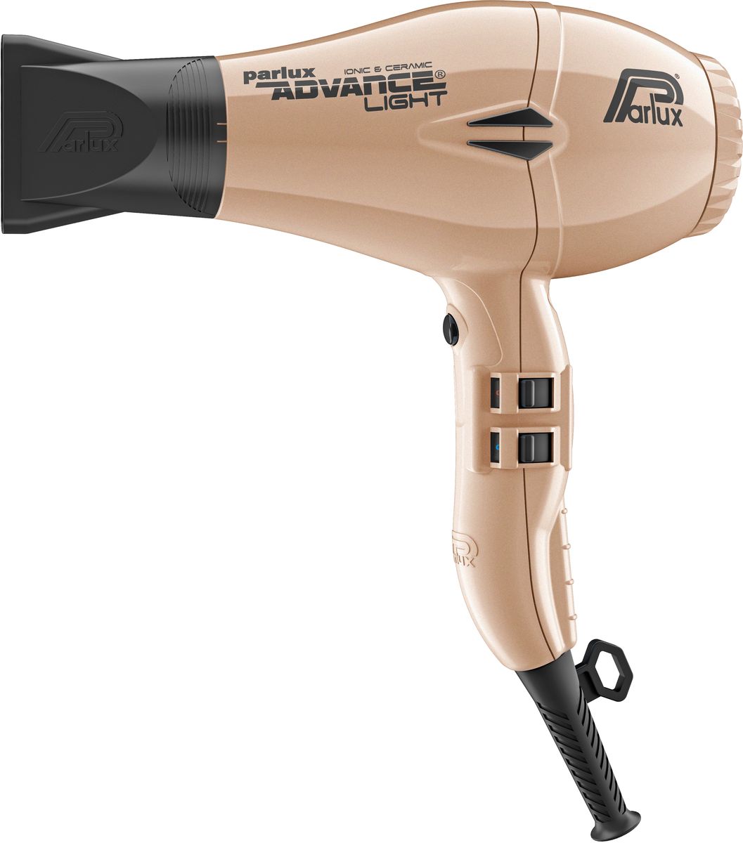 Parlux Advance Light, Light Gold фен0901-Adv lightgold Parlux Advance Light, Light Gold фен0901-Adv lightgoldЛегкий, тихий, компактный профессиональный фен для волос Parlux Advance Light - новинка от Parlux 2016 года. Новый двигатель K-Advance, технология Ionic&Ceramic, повышенная мощность и воздушный поток, профессиональный переключатель Soft Switch, технологий Eco Friendly - это лишь малость из того, ожидает Вас под изящным компактным корпусом новинки. Новый двигатель K-Advance - фирменная разработка, благодаря которой фен имеет более мощный воздушный поток и повышенную долговечность. В сочетании с новым дизайном корпуса, модель Advance Light имеет пониженный уровень шума, а так же отличную балансировку - работать с феном одно удовольствие. Технология Ionic & Ceramic позволяет делать ваши волосы блестящими, мягкими и здоровыми. Комбинация керамики и отрицательно заряженных ионов позволяет направлять тепло прямо в структуру волос, не пересушивая их. Ионизация способствует быстрому закрытию чешуек волос и сохранению влаги. Таким образом волосы не теряют свою...