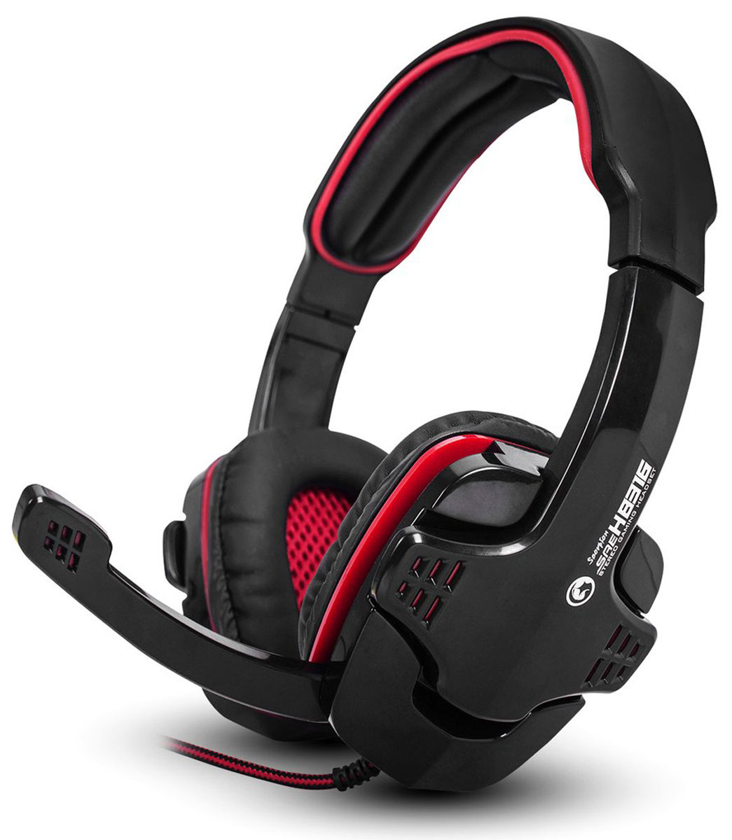 Marvo H8316RD игровая гарнитураH8316 RD Marvo H8316RD игровая гарнитураH8316 RDMarvo H8316RD - гарнитура для ПК и игровых приставок с поворотным микрофоном и мощными динамиками для передачи низких частот. Амбушюры, покрытые экокожей, обеспечивают комфорт даже после нескольких часов интенсивной игры. Гарнитура имеет неспутывающийся кабель с тканевой оплеткой длиной 1,8 м для подключения к ПК. Marvo H8316RD снабжены мощными динамиками с 40-миллиметровыми излучателями, которые способны создавать чистое и насыщенное звучание с глубокими басами. Регулируемое оголовье и поворотный микрофон Регулятор громкости расположен на проводе Высококачественный звук Микрофон: динамический, откидной Размер головки микрофона: 6,5 мм Чувствительность микрофона: 58 дБ