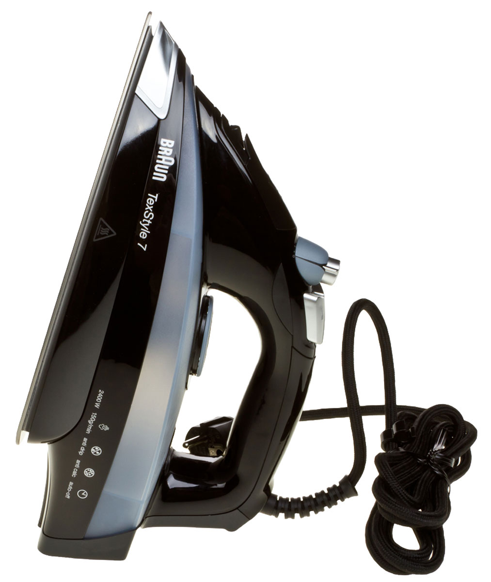 Braun TexStyle TS745A утюг0X12711022 Braun TexStyle TS745A утюг0X12711022Паровой утюг Braun TexStyle TS745A обеспечивает непревзойденный результат глажения даже мелких деталей одежды. Глубоко проникающий пар разглаживает даже самые трудные участки. Высококачественная подошва в сочетании с последними технологиями и современным дизайном гарантирует максимально простое использование утюга и безупречный результат. Уникальная подошва Eloxal устойчива к царапинам, в 2 раза прочнее нержавеющей стали. Обеспечивает идеальное скольжение на всех видах тканей и гарантирует максимально простое использование утюга, а также безупречный результат. Обычно, разглаживание больше 60% складок происходит при помощи носика утюга, но обычные утюги имеют минимальное количество пара в этой области. Уникальная форма паровых отверстий утюгов Braun TexStyle TS745A позволяет выпускать пар ближе к носику – именно там, где он нужен, обеспечивая тем самым более качественный результат глажения в труднодоступных местах. Авто-отключение спустя...