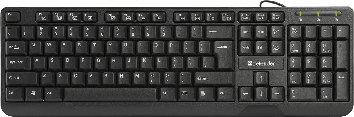 Defender OfficeMate HM-710 RU, Black проводная клавиатура45710 Defender OfficeMate HM-710 RU, Black проводная клавиатура45710Defender OfficeMate HM-710 - стильная и функциональная клавиатура. Привычная классическая раскладка, надежный мембранный механизм клавиш. 12 дополнительных функций активируются клавишей FN. Увеличенная площадь клавиш-модификаторов (Ctrl, Shift), клавиш Enter и BackSpace. Угол наклона регулируется с помощью ножек. Для работы не нужны драйверы, просто подключите клавиатуру к компьютеру.