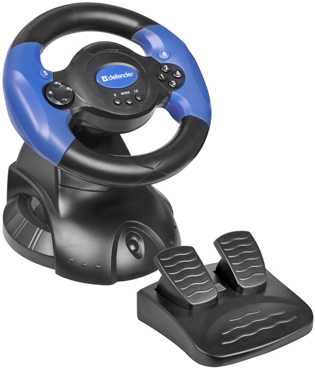 Defender Adrenaline Mini LE USB игровой руль64391 Defender Adrenaline Mini LE USB игровой руль64391Мини - руль Defender Adrenaline Mini LE USB отлично подойдет геймерам, увлекающимся играми на тему автогонок и является отличным вариантом для молодой семьи, где есть маленькие дети. Ведь не всегда крупный руль уместен в небольших комнатах, где порой его просто негде разместить! Данная модель имеет резиновую оплетку, предотвращающую выскальзывание руля из рук и подключается к ПК при помощи соединения USB. Надежное крепление к столу при помощи присосок Диаметр рулевого колеса: 200 мм Угол поворота рулевого колеса: 180 ° Тип датчика: резистивный
