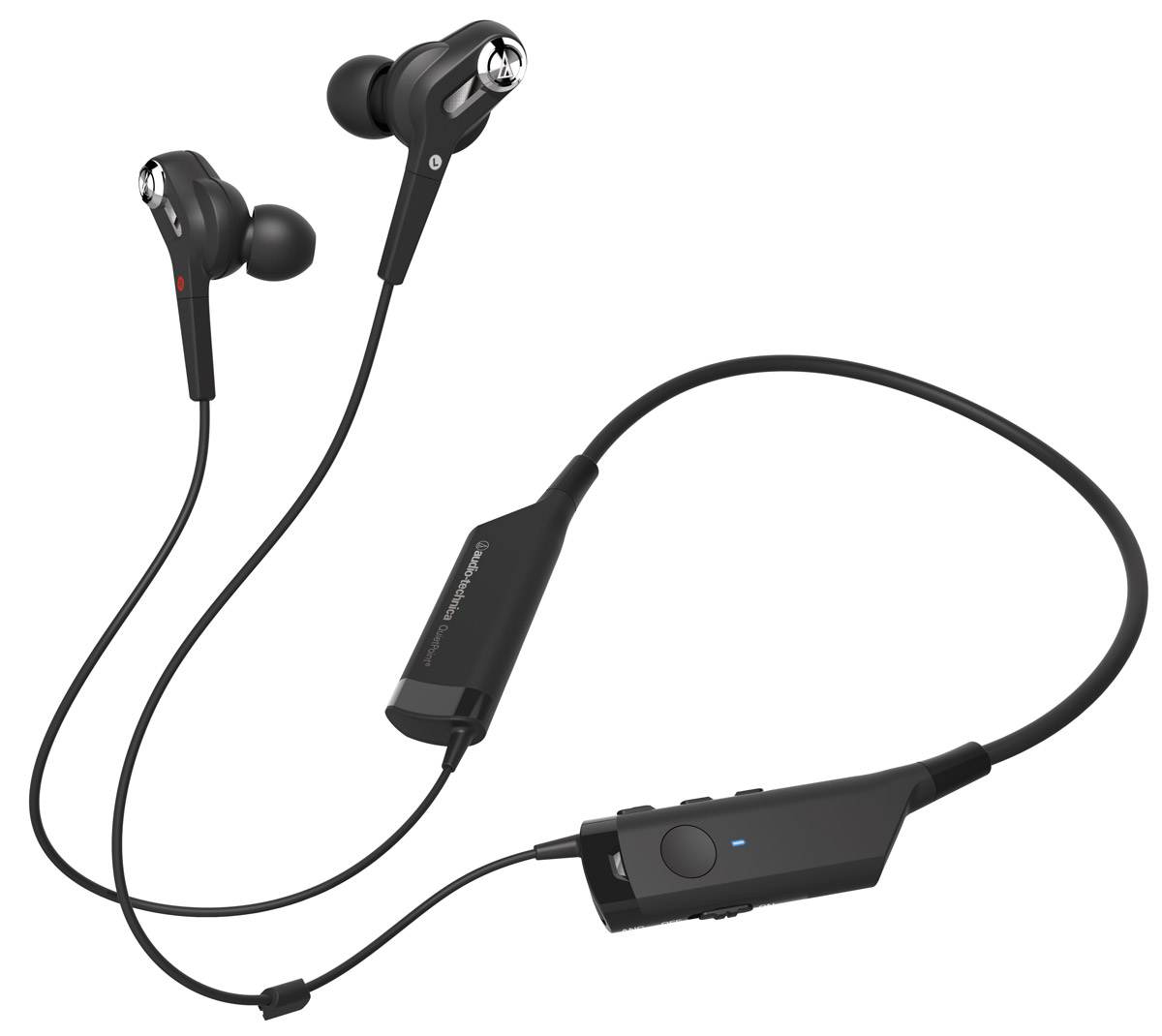 Audio-Technica ATH-ANC40BT наушники4961310132194 Audio-Technica ATH-ANC40BT наушники4961310132194Audio-Technica ATH-ANC40BT - это Bluetooth-гарнитура с вставными наушниками, обеспечивающая великолепное качество звука и отличное шумоподавление. Модель отличается уникальным дизайном и удобной посадкой благодаря шейному креплению. Наслаждайтесь музыкой при любом, даже самом активном, образе жизни! Пульт управления, которым оснащена гарнитура, позволяет принимать звонки, завершать разговор, регулировать громкость и перелистывать треки на вашем смартфоне или портативном аудиоустройстве. Уникальная беспроводная Bluetooth-гарнитура Качественное звучание Удобное шейное крепление До 90% активного шумоподавления Пульт управления, позволяющий отвечать на звонки и управлять музыкой Возможность воспроизведения музыки после полной разрядки гарнитуры