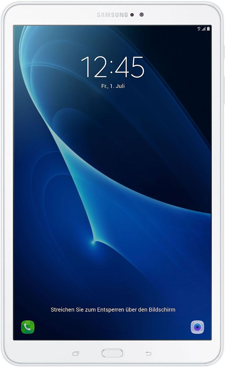 Samsung Galaxy Tab A 10.1 SM-T585, WhiteSM-T585NZWASER Samsung Galaxy Tab A 10.1 SM-T585, WhiteSM-T585NZWASERПланшетный компьютер Samsung Galaxy Tab A 10,1 привлекает своей компактностью в сочетании с производительностью. В тонком корпусе с классическим дизайном уместилась достойная начинка: восьмиядерный процессор Samsung Exynos 7 Octa 7870 с тактовой частотой 1,6 ГГц и 2 ГБ оперативной памяти. За качественное изображение отвечает яркий и сочный 10-дюймовый экран с разрешением 1920x1200. Удобный размер планшета позволяет использовать его с одинаковым комфортом и для чтения книг, и для интернет-серфинга, и для развлечений. Точная автофокусировка помогает основной камере 8 Мпикс справиться со съемкой движущихся предметов и получить четкий снимок. Фронтальная камера 2 Мпикс придет на помощь, если нужно сделать автопортрет. Данная модель одинаково подходит как для взрослых, так и для детей. Встроенный таймер ограничивает время, проведенное ребенком за планшетом, а разнообразный увлекательный и образовательный контент поможет малышу...