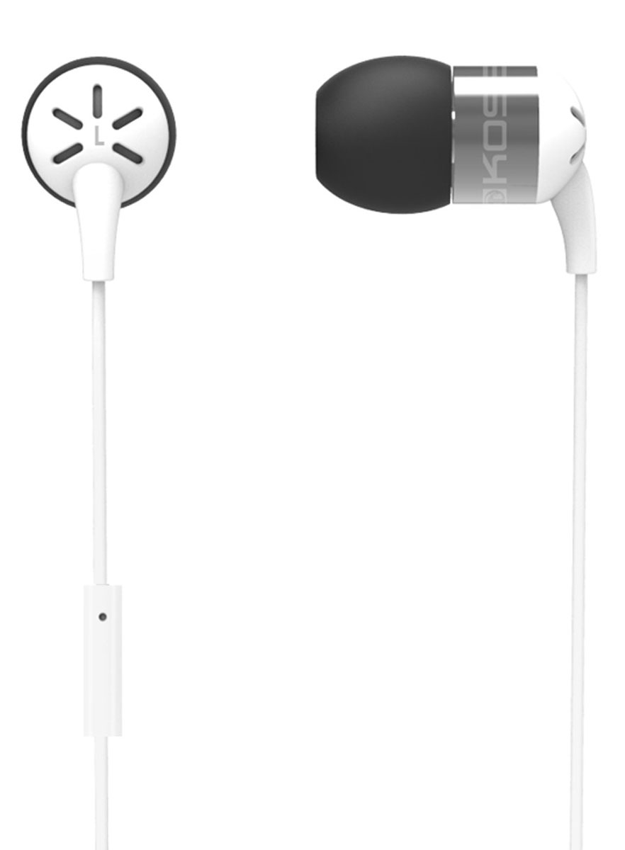 Koss KEB25i, White наушники15118055 Koss KEB25i, White наушники15118055Koss KEB25i - это наушники-вставки с функцией гарнитуры в прочном алюминиевом корпусе. Благодаря специальному дизайну модель отличается отличной звукоизоляцией и надёжной посадкой. Наушники выпускаются в чёрном и белом цветах. Прочный алюминиевый корпус Функция гарнитуры: ответ в одно касание Надежная посадка Дополнительные амбушюры в комплекте