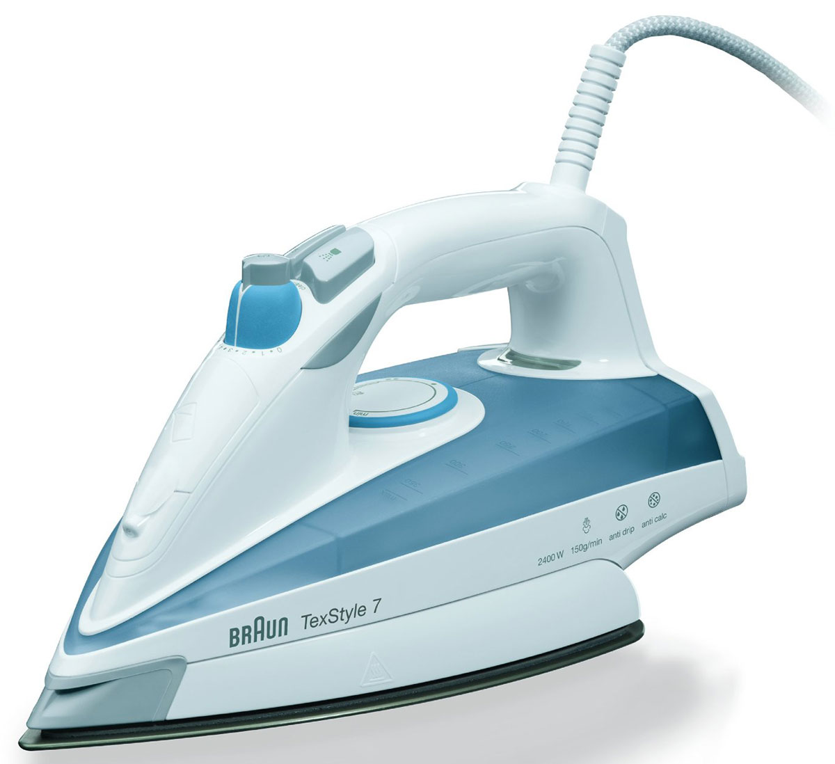 Braun TexStyle TS725A утюг0X12711068 Braun TexStyle TS725A утюг0X12711068Мечтаете о том, чтобы ваша одежда была идеально гладкой вплоть до самых мелких её деталей? Ищете способа проглаживать без особого труда даже самые неудобные места рубашек и платьев? Теперь это стало возможно с мощным паровым утюгом Braun TexStyle 7 TS 725! Высококачественная, стойкая к царапинам и износу подошва утюга позволит вам проглаживать большие поверхности ткани всего одним движением. Утюг TexStyle 7 TS 725, выполненный с учетом последних научных технологий позволит вам гладить с минимальными усилиями и временными затратами. Паровой удар справится с любой одеждой, будь то простая повседневная, либо же праздничная, их дорогих и деликатных тканей. Подошва утюга в два раза прочнее нержавеющей ткани – что гарантирует вам то, что он прослужит вам ещё очень и очень долго. Пар проникает глубоко в структуру ткани и тем самым разглаживает даже самые сложные участки, включая воротнички и манжеты. С Braun вы будете всегда безупречно выглядеть!
