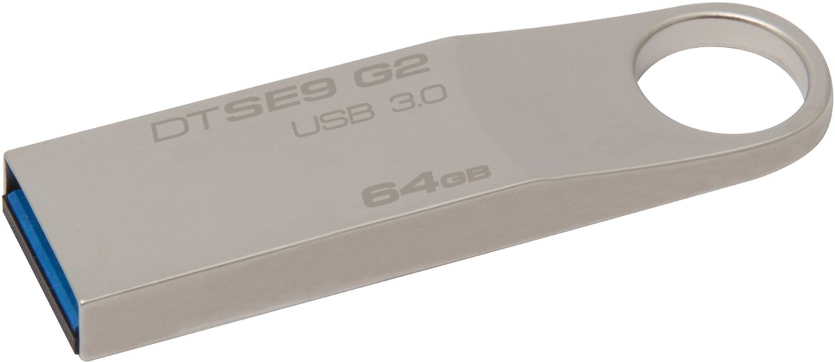 Kingston DataTraveler SE9 G2 64GB USB-накопительDTSE9G2/64GB Kingston DataTraveler SE9 G2 64GB USB-накопительDTSE9G2/64GBUSB-накопитель Kingston DataTraveler SE9 G2 имеет стильный металлический корпус с большим кольцом, за которое его удобно прикреплять. Малый форм-фактор делает его великолепным дополнением к таким ноутбукам, как новый Ultrabook от компании Intel, а также к планшетным ПК, имеющим USB-разъёмы. Надёжный корпус этого накопителя позволяет безбоязненно брать его с собой повсюду, куда бы вы ни отправились со своими новыми устройствами. Накопитель Kingston DataTraveler SE9 G2 имеет пятилетнюю гарантию, бесплатную техническую поддержку и отличается легендарной надежностью, характерной для всей продукции компании Kingston.