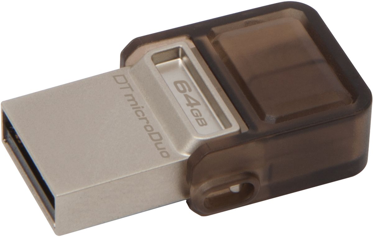 Kingston DataTraveler microDuo 64GB USB-накопительDTDUO/64GB Kingston DataTraveler microDuo 64GB USB-накопительDTDUO/64GBНакопитель DataTraveler microDuo компании Kingston имеет компактный форм-фактор и предоставляет дополнительное пространство для хранения данных для планшетов и смартфонов, поддерживающих функцию USB OTG(On-The-Go). Стандарт USB OTG позволяет напрямую подключать мобильные устройства к поддерживаемым USB-устройствам. DataTraveler microDuo емкостью до 64 ГБ позволяет использовать разъемы microUSB, часто применяемые для зарядки устройств, в качестве портов расширения. DTDUO идеально подходит для хранения больших файлов во время путешествий, обеспечивая функцию автоматического конфигурирования в планшетах и смартфонах без разъемов microSD; при этом цена на гигабайт у накопителя ниже, чем у дополнительных встроенных накопителей для мобильных устройств. В смартфонах и планшетах с возможностью записи HD-видео и съемки качественных фотографий свободное пространство заканчивается очень быстро. DTDUO позволяет перемещать файлы, фотографии, видео и другие ...