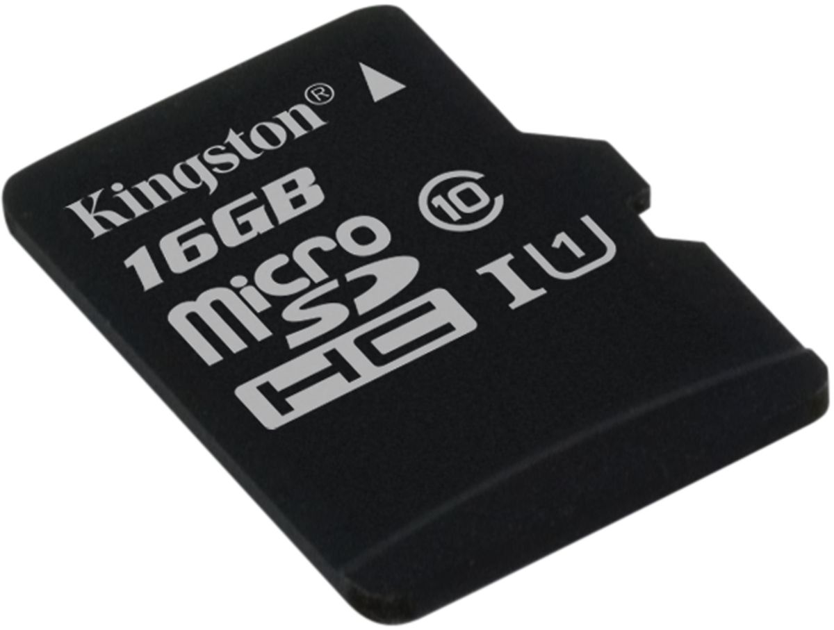 Kingston microSDHC Class 10 UHS-I 16GB карта памяти (45/10 Мб/с)