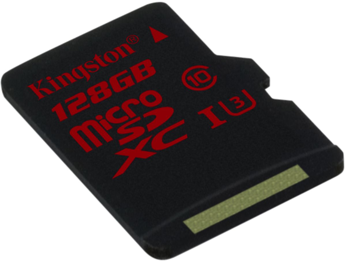 Kingston microSDXC Class 10 U3 UHS-I 128GB карта памятиSDCA3/128GBSP Kingston microSDXC Class 10 U3 UHS-I 128GB карта памятиSDCA3/128GBSPКарта памяти Kingston microSDXC Class 10 U3 UHS-I поможет вам в увеличении объема памяти мобильных телефонов, смартфонов, планшетов и других портативных устройств с поддержкой microSDXC. Она также отлично подходит для серийной фотосъемки и записи видео в формате 4К. Данная модель имеет все основные защитные функции от Kingston: водонепроницаемый корпус, ударостойкость и виброустойчивость, защиту от рентгеновских аппаратов в аэропортах и экстремальных температур.