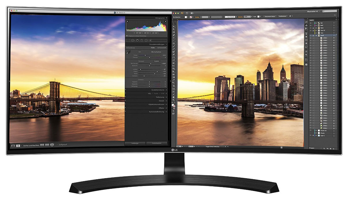 LG 34UC88-B, Silver монитор34UC88-B LG 34UC88-B, Silver монитор34UC88-BМонитор LG 34UC88-B идеально подходит для развлечений и работы с несколькими приложениями. Монитор серии UltraWide формата 21:9 — это всегда правильный выбор. Изогнутый экран UltraWide формата 21:9 с разрешением QHD (3440 x 1440) обеспечивает широкую область просмотра. IPS дисплей точно воспроизводит естественные цвета, обеспечивая комфортный просмотр. Объединение технологий FreeSync и UltraWide формата 21:9 Наступила совершенно новая эра технологии FreeSync. 34-дюймовый монитор LG 34UC88-B серии UltraWide формата 21:9 с разрешением QHD обеспечивает плавное изображение и дает возможность играть на новом уровне. Игровой режим с подрежимами FPS, RTS и пользовательским подрежимом позволяет настраивать монитор в зависимости от жанра игры. Функция стабилизации черного цвета (Black Stabilizer) особенно удобна для обнаружения объектов, в том числе врагов, скрывающихся в темных областях. Функция динамической синхронизации действий (Dynamic...
