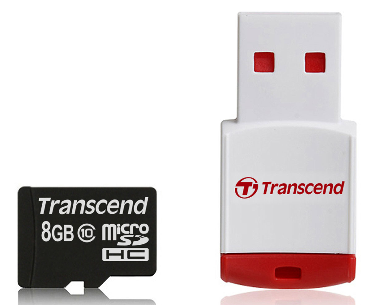 Transcend microSDHC Class 10 8GB карта памяти + P3 картридерTS8GUSDHC10-P3 Transcend microSDHC Class 10 8GB карта памяти + P3 картридерTS8GUSDHC10-P3Карта памяти Transcend microSDHC Class 10 была создана для того, чтобы повысить эффективность работы с вашим смартфоном или планшетом, и соответствуют всем требованиям стандарта Ultra High Speed Class 1. Построенная на основе самых современных технологий, эта карта обеспечивает максимальный уровень производительности в требовательных к работе подсистемы памяти играх и приложениях, а также позволяет без задержек воспроизводить Full HD-видео с полной кадровой частотой. Включает компактный портативный USB-картридер Ультравысокоскоростная и компактная Полная совместимость с Hi-Speed USB 2.0 (Картридер P3 ) Встроенная технология ECC для обнаружения и исправления ошибок при передаче данных Эксклюзивная программа RecoveRx для восстановления удаленных и утраченных данных с портативных носителей