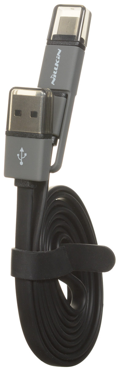 Nillkin Type-C+, Black дата-кабель874004Y0415 Nillkin Type-C+, Black дата-кабель874004Y0415Кабель Nillkin Type-C+ с двумя коннекторами (USB Type C и microUSB) предназначен для передачи данных между вашим мобильным устройством и ПК, а также зарядки смартфона.