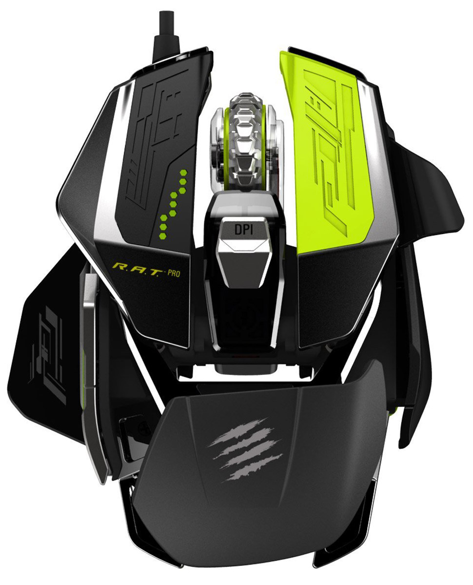 Mad Catz R.A.T. PRO X игровая оптическая мышь (Pixart PMW 3310)PCAmc40 Mad Catz R.A.T. PRO X игровая оптическая мышь (Pixart PMW 3310)PCAmc40Mad Catz R.A.T. PRO X - это новое поколение высокопроизводительных игровых мышей. Легко заменяемые компоненты R.A.T. PRO X и огромное количество пользовательских настроек позволят вам всегда быть впереди соперников и вы больше не променяете эту мышь ни на какую другую. Теперь ваша мышь будет эволюционировать вместе с развитием технологий. R.A.T. PRO X дает возможность выбора между оптическими и лазерными сенсорами со встроенной памятью, хранящей до 9 профилей. А когда выйдет новый, более совершенный сенсор - вы сможете легко усовершенствовать свою мышь, поставив новый съемный модуль. Корпус мыши изготовлен из магниевого сплава - он и маневренный и невероятно прочный. Кроме того, вы можете изменить или настроить под себя почти все, к чему прикасается рука. Mad Catz не просто изменили дизайн колеса прокрутки - Mad Catz создали полностью новую систему. В обычных колесах прокрутки используется механика, но R.A.T. PRO X использует...
