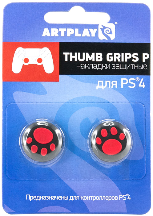Artplays Thumb Grips защитные накладки на джойстики для PS4, Red Black (2 шт)ACPS452 Artplays Thumb Grips защитные накладки на джойстики для PS4, Red Black (2 шт)ACPS452Защитные накладки Artplays Thumb Grips предотвращают стирание стиков контроллера Playstation 4. Они изготовлены на силиконовой основе и обладают повышенной износостойкостью. Их поверхность предотвращает скольжение пальцев. Они легко крепятся к стикам и надежно сцепляются с ними.