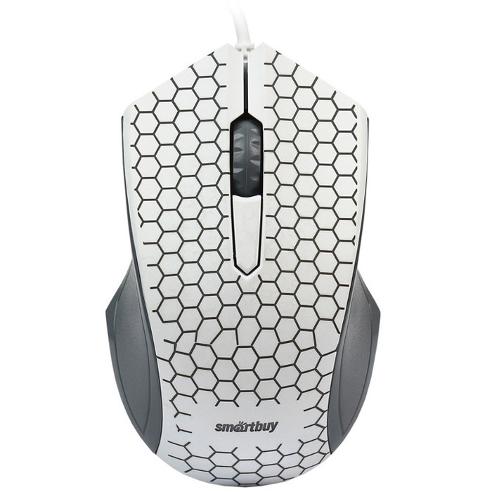 SmartBuy One 334, White мышьSBM-334-W SmartBuy One 334, White мышьSBM-334-WСовременная проводная мышь SmartBuy One 334 придется по вкусу молодым пользователям. Матовое покрытие и углубления для пальцев обеспечивают комфортное управление и приятные тактильные ощущения при работе с устройством. Оптический сенсор с разрешением 1000 dpi позволяет использовать манипулятор на различных поверхностях. Особой оригинальности модели придает разноцветная подсветка декоративного орнамента, напоминающего змеиную кожу. Мышь не требует установки драйверов и готова к работе сразу после подключения к USB-порту компьютера.