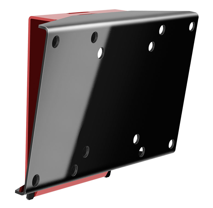 Holder LCDS-5061, Black Gloss кронштейн для ТВLCDS-5061, черный глянец Holder LCDS-5061, Black Gloss кронштейн для ТВLCDS-5061, черный глянецАнтибликовый кронштейн для телевизора Holder LCDS-5061 обладает функцией наклона вверх на 5 градусов или вниз на 10 градусов, которая обеспечивает комфортный просмотр без бликов. Наклон избавляет от отблесков солнца и ламп. Цвет конструкции – черный, пристенный крепежный элемент изготовлен в красном цвете. Телевизор находится на фиксированном расстоянии от стены – 37 мм. Максимальная диагональ экрана телевизора – 32”, минимальная – 19”. Кронштейн выдерживает вес не более 30 кг. Механизм можно без труда установить и выровнять самостоятельно, т. к. в комплект входят все необходимые крепежи и инструкция по монтажу.