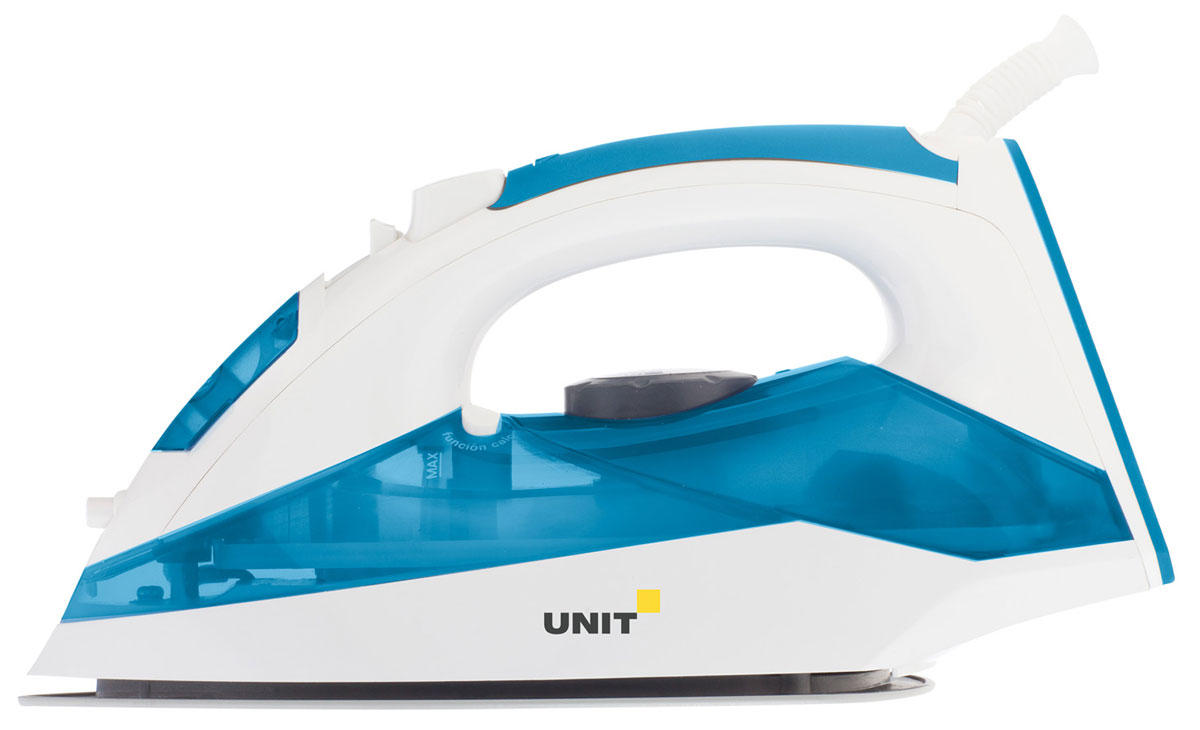 Unit USI-281, Blue утюгUSI-281 Blue Unit USI-281, Blue утюгUSI-281 BlueUnit USI-281 - стильный и недорогой утюг из качественного пластика. Подошва изготовлена из керамики. Выставить нужную температуру вы сможете путем плавного вращения специального диска. Также в наличии имеется целый ряд полезных функций вроде распыления, вертикального отпаривания и самоочистки. Также утюг оснащен системой анти-капля, предотвращающей вытекание воды из подошвы утюга при низких температурах нагрева. Шнур может вращаться на 360 градусов, поэтому пользоваться прибором будет удобно в любом положении.