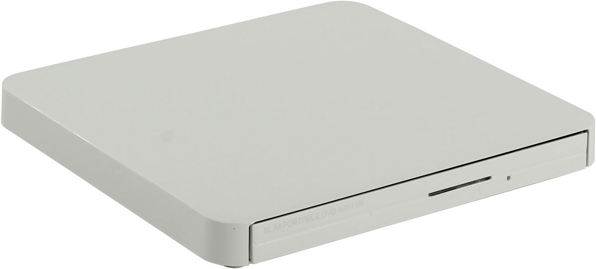 LG GP50NW41, White внешний оптический приводGP50NW41 LG GP50NW41, White внешний оптический приводGP50NW41Компактный внешний DVD-привод LG GP50NW41 станет отличным решением для ультрабуков и нетбуков, лишенных встроенных оптических приводов. Устройство подключается к персональному компьютеру посредством интерфейса USB 2.0 и поддерживает чтение и запись большинства современных форматов оптических носителей. Данная модель также отличается быстротой и бесшумностью в работе. Методы записи: Disc-at-once, Track-at-once, Session-at-once, Multisession, Packet writing, RAW writing, Overburn Время доступа DVD: 160 мс, CD: 140 мс, DVD-RAM: 360 мс Скорость чтения CD-ROM/R/RW: 24x Max; DVD-ROM: 8x Max; DVD-RAM: 6x, DVD-Video: 4x Скорость записи DVD+R: 8x, DVD+RW: 8x, DVD-R: 8x. DVD-RW: 6x. CD-R: 24x, CD-RW: 24x, DVD+R9 (dual layer): 6x, DVD-R DL (dual layer): 6x, DVD-RAM: 5x MTBF: 60 тыс. часов Требования к системе: Pentium IV 2.4 ГГц, ОЗУ 256 Мб, 20 Гб на жестком диске ОС: Windows 7, Windows Vista, Windows XP, Mac OS X 10.5.4