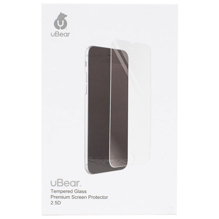 uBear Premium Tempered Glass 2.5D защитное стекло для iPhone 6 Plus/6s Plus, ClearGL03CL03-I6P uBear Premium Tempered Glass 2.5D защитное стекло для iPhone 6 Plus/6s Plus, ClearGL03CL03-I6PЗащитное стекло uBear Premium для для iPhone 6 Plus/6s Plus с олеофобным покрытием предназначено для защиты поверхности экрана от царапин, потертостей, отпечатков пальцев и прочих следов механического воздействия. Изделие изготовлено из закаленного стекла высшей категории, с высокой чувствительностью и сцеплением с экраном.