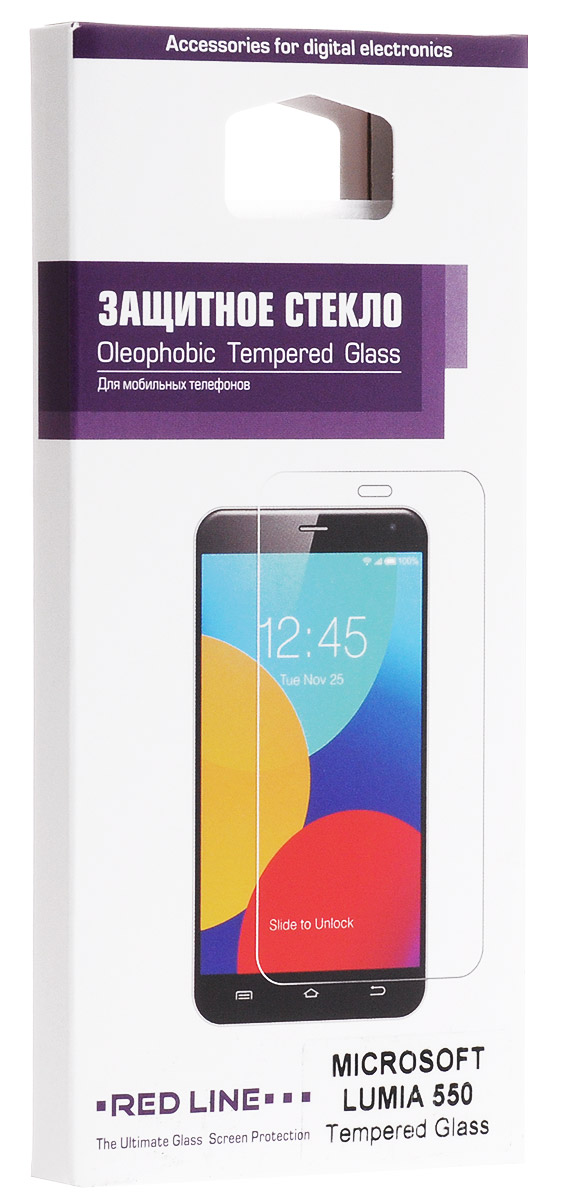 Red Line защитное стекло для Microsoft Lumia 550УТ000007921 Red Line защитное стекло для Microsoft Lumia 550УТ000007921Защитное стекло Red Line для Microsoft Lumia 550 предназначено для защиты поверхности экрана от царапин, потертостей, отпечатков пальцев и прочих следов механического воздействия. Оно имеет окаймляющую загнутую мембрану, а также олеофобное покрытие. Изделие изготовлено из закаленного стекла высшей категории, с высокой чувствительностью и сцеплением с экраном.