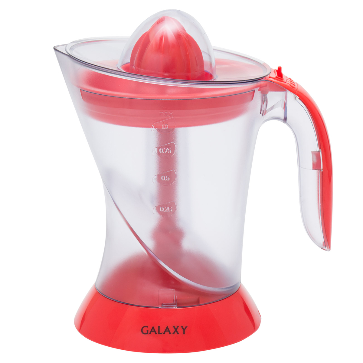 Galaxy GL 0852 соковыжималка4650067301327 Galaxy GL 0852 соковыжималка4650067301327Мощность, Вт: 50 Объем, л: 1 Прозрачный корпус Регулировка фильтрации мякоти Шкала уровня сока Съемный контейнер для сока с крышкой Включение при нажатии на конусообразную насадку Автоматическая смена направления вращения конуса для лучшего отжима 2 сменные конусообразные насадки для обработки цитрусовых любого размера Отсек для хранения шнура питания Питание, В: 220-240 Напряжение, Гц: 50