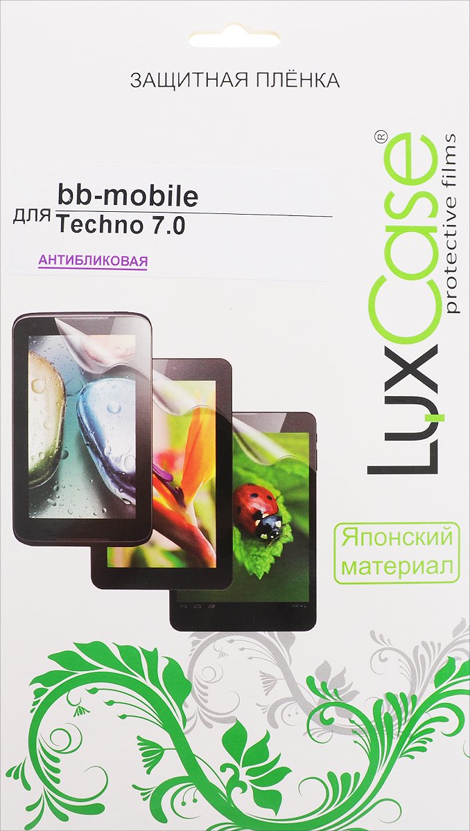 LuxCase защитная пленка для BB-mobile Techno 7.0, антибликовая55470 LuxCase защитная пленка для BB-mobile Techno 7.0, антибликовая55470Защитная пленка LuxCase для BB-mobile Techno 7.0 сохраняет экран планшета гладким и предотвращает появление на нем царапин и потертостей. Структура пленки позволяет ей плотно удерживаться без помощи клеевых составов и выравнивать поверхность при небольших механических воздействиях. Пленка практически незаметна на экране смартфона и сохраняет все характеристики цветопередачи и чувствительности сенсора.