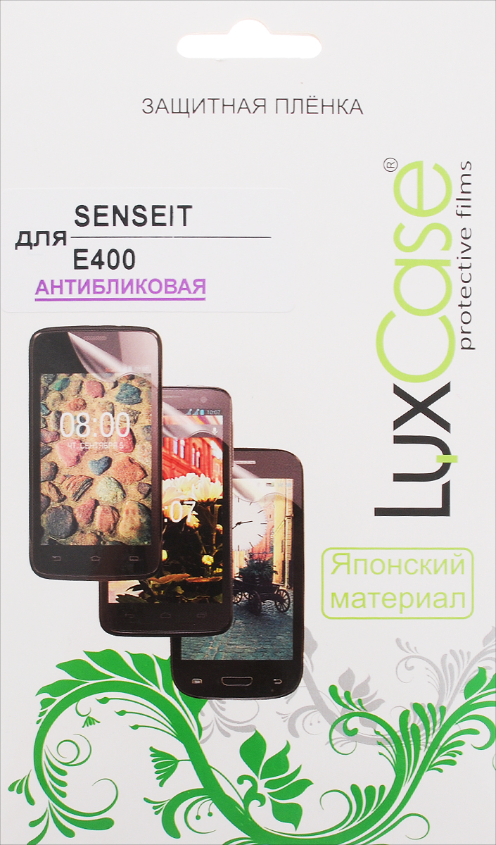 LuxCase защитная пленка для SENSEIT E400, антибликовая55447 LuxCase защитная пленка для SENSEIT E400, антибликовая55447Защитная пленка LuxCase для SENSEIT E400 сохраняет экран смартфона гладким и предотвращает появление на нем царапин и потертостей. Структура пленки позволяет ей плотно удерживаться без помощи клеевых составов и выравнивать поверхность при небольших механических воздействиях. Пленка практически незаметна на экране смартфона и сохраняет все характеристики цветопередачи и чувствительности сенсора.