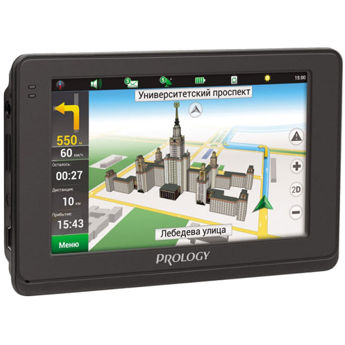 Prology iMAP-4500 автомобильный навигаторPROLOGY iMAP-4500 Prology iMAP-4500 автомобильный навигаторPROLOGY iMAP-4500Prology iMAP-4500 - простой и надёжный автомобильный навигатор с 4,3-дюймовым сенсорным экраном. Благодаря предустановленному ПО Навител Навигатор, устройство полностью готово к работе и не требует дополнительной покупки карт. Картографическое покрытие охватывает всю Россию и еще 11 стран: Украину, Беларусь, Казахстан, Латвию, Литву, Эстонию, Польшу, Норвегию, Данию, Швецию и Финляндию, всего более 370 000 населенных пунктов, в том числе более 30 000 – с HD-картографией. В навигаторе используется процессор MStar 800 МГц и встроенный 66-канальный GPS-приемник. Внутренняя память устройства составляет 4 ГБ и может быть расширена установкой карты microSD объемом до 32 ГБ. Встроенный полимерный литий-ионный аккумулятор емкостью 600 мАч обеспечивает до 2 часов автономной работы. Процессор MStar Частота процессора: 800 МГц Объем оперативной памяти: 128 МБ Операционная система: Microsoft WinCE 6.0 Емкость аккумулятора: 600...