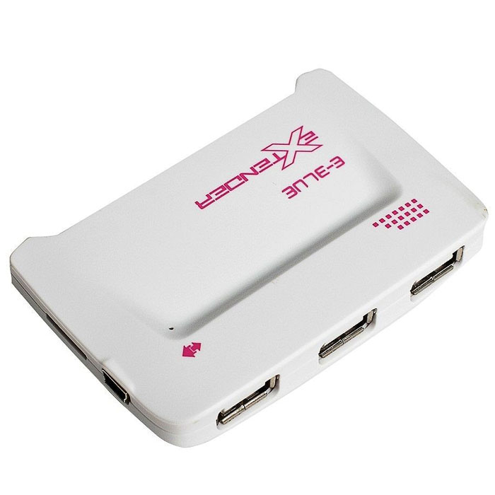 E-Blue ERD052 Extender, Red картридер + USB-концентраторERD052RE E-Blue ERD052 Extender, Red картридер + USB-концентраторERD052REКартридер + USB-концентратор E-Blue ERD052 Extender выполняет одновременно функции картридера и usb-хаба. Компактный и стильный, он отлично справляется с задачами и функциями картридера. Секции слотов, расположенные по периметру устройства, подойдут для карт памяти любых современных форматов. E-Blue ERD052 Extender вмещает в себя три USB - порта, к которым вы сможете подключать различные периферийные устройства, включая принтеры, сканеры, внешние накопители. Скорость передачи данных устройства достигает 480 Мбит/с, что в 40 раз быстрее USB 1.1.