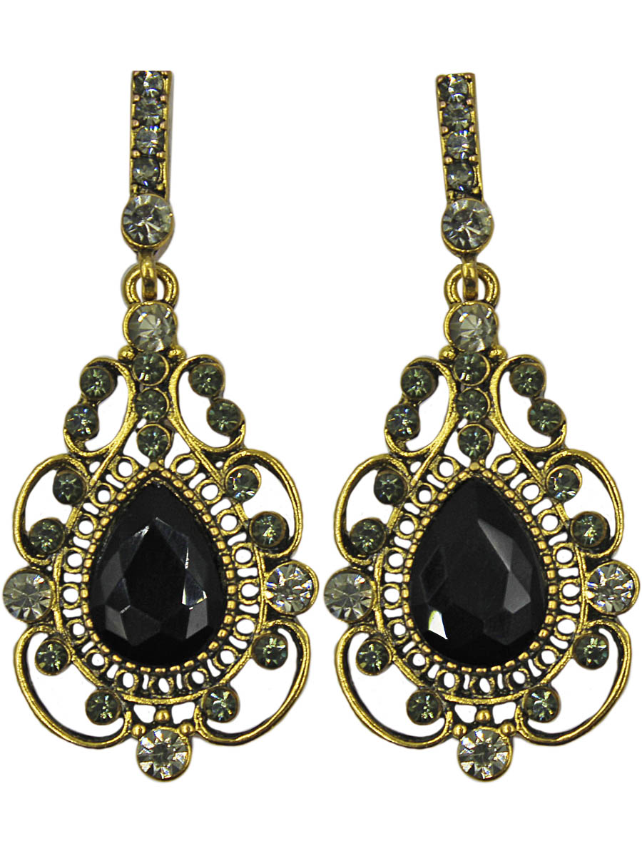 Серьги женские Taya, цвет: золото, черный. T-B-11041-EARR-GL.BLACKT-B-11041-EARR-GL.BLACK Серьги женские Taya, цвет: золото, черный. T-B-11041-EARR-GL.BLACKT-B-11041-EARR-GL.BLACKСерьги с английским замком, на котором пробит бренд TAYA. Элегантная подвеска с каплевидным кристаллом черного цвета. Вокруг камня витиеватые завитушки и золотая скань. Размеры: длина серьги 5,5 см, ширина 2,3 см.