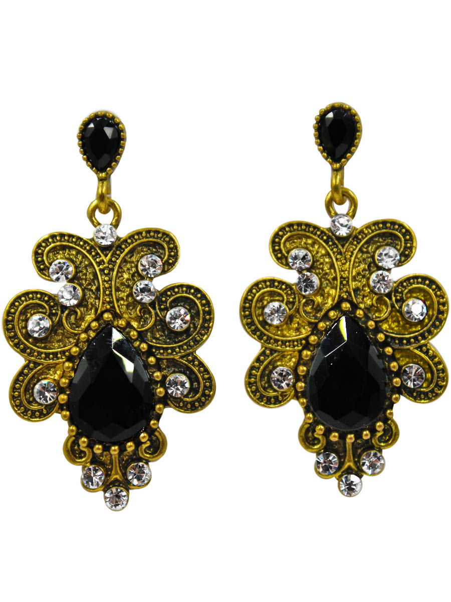 Серьги женские Taya, цвет: золото, черный. T-B-11083-EARR-GL.BLACKT-B-11083-EARR-GL.BLACK Серьги женские Taya, цвет: золото, черный. T-B-11083-EARR-GL.BLACKT-B-11083-EARR-GL.BLACKСерьги-гвоздики с заглушкой металл-пластик. Винтажное украшение с крупным цвета черного янтаря кристаллом в центре. Золото искусственно состарено. Смотрится очень эффектно. Размеры: длина серьги 4,8 см, ширина 2,5 см.