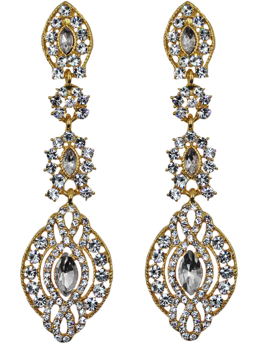 Серьги Taya, цвет: золото. T-B-11153-EARR-GOLDT-B-11153-EARR-GOLD Серьги Taya, цвет: золото. T-B-11153-EARR-GOLDT-B-11153-EARR-GOLDСерьги с английским замком изготовлены из гипоаллергенного бижутерного сплава. Многоярусное украшение выполнено из витого металла. Дополнены серьги множеством страз и блестящим золотом.
