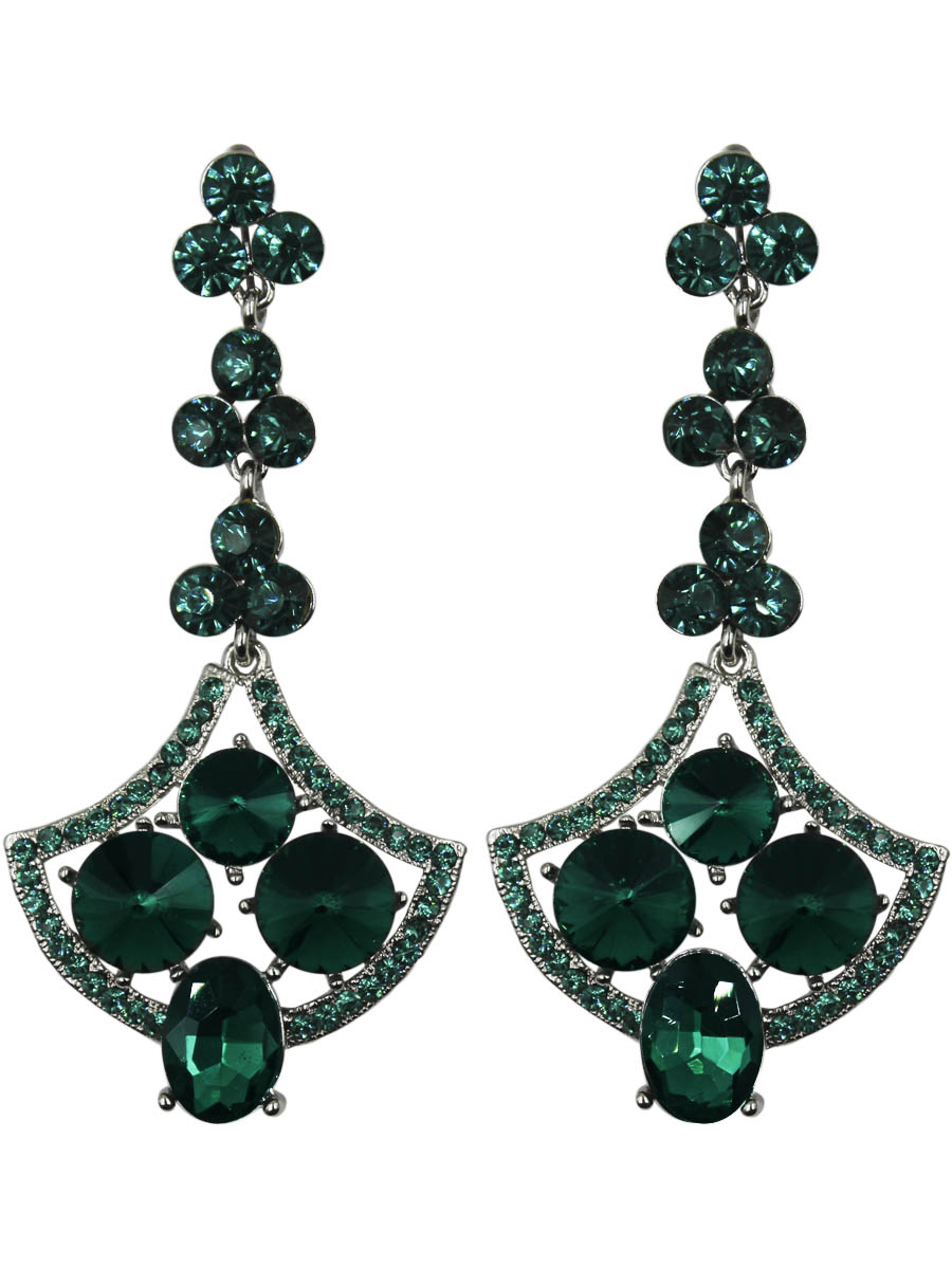 Серьги женские Taya, цвет: серебро, зеленый. T-B-11213-EARR-SL.EMERALDT-B-11213-EARR-SL.EMERALD Серьги женские Taya, цвет: серебро, зеленый. T-B-11213-EARR-SL.EMERALDT-B-11213-EARR-SL.EMERALDСерьги с английским замком. Заметные длинные серьги. Полноценный аксессуар для выхода в театр, на презентацию, на свадьбу. Надев такие серьги, Вам не надо будет подбирать другие украшения, достаточно только туфли в тон изделию. Размеры: длина серьги 8,2 см, максимальная ширина 4,0 см.