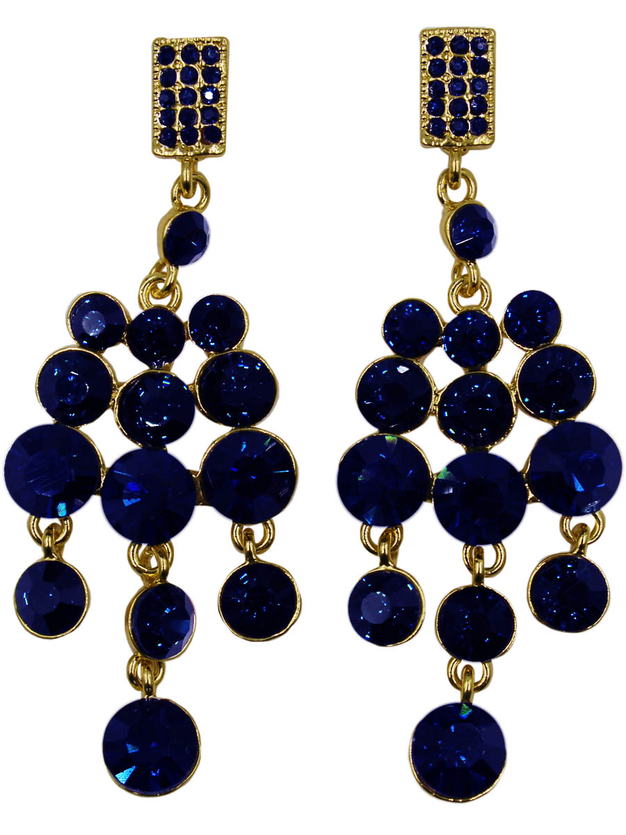 Серьги женские Taya, цвет: золото, темно-синий. T-B-11220-EARR-GL.D.BLUET-B-11220-EARR-GL.D.BLUE Серьги женские Taya, цвет: золото, темно-синий. T-B-11220-EARR-GL.D.BLUET-B-11220-EARR-GL.D.BLUEСерьги с английским замком , на котором пробит бренд TAYA. Нарядные крупные серьги с тремя рядами подвесок. Стразы огранены на обрезанный конус. Поражает глубокий темно-синий в черноту цвет кристаллов. Размеры: длина серьги 8,2 см, ширина 3,0 см.