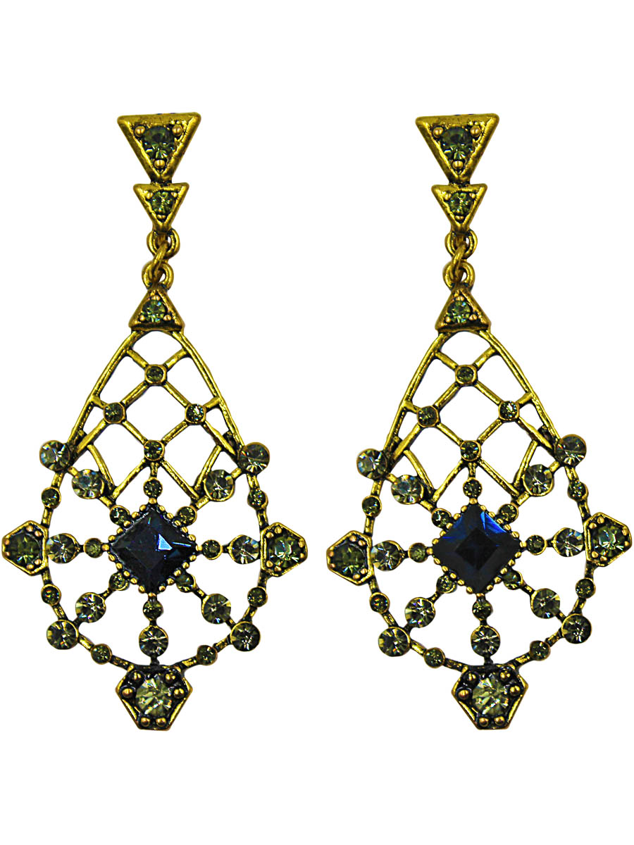 Серьги женские Taya, цвет: золото. T-B-11248-EARR-NV.D.GOLDT-B-11248-EARR-NV.D.GOLD Серьги женские Taya, цвет: золото. T-B-11248-EARR-NV.D.GOLDT-B-11248-EARR-NV.D.GOLDСерьги с английским замком. Винтажное украшение с серыми и синими кристаллами, вплетенными в узорчатую решетку. Размеры: длина серьги 6,0 см, ширина 2,6 см.