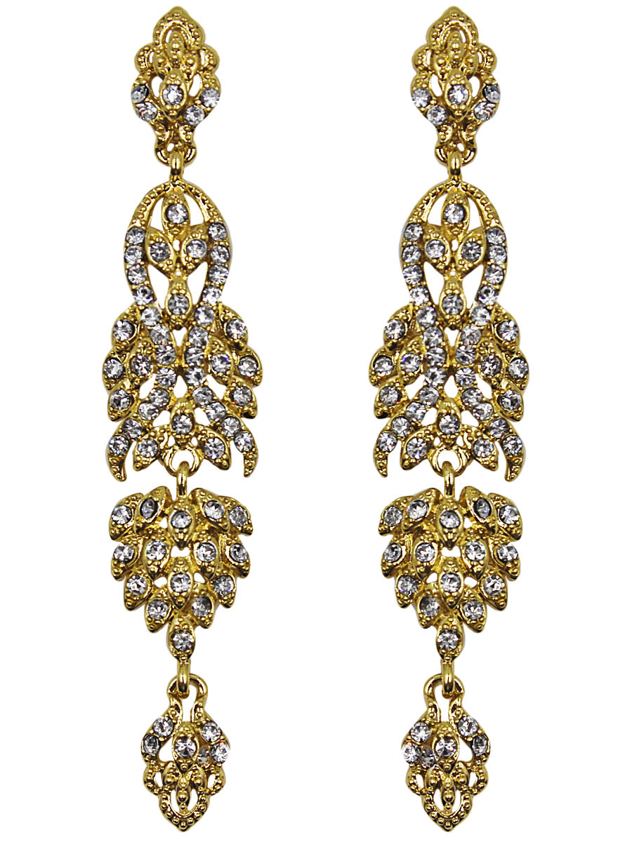 Серьги женские Taya, цвет: золото. T-B-11345-EARR-GOLDT-B-11345-EARR-GOLD Серьги женские Taya, цвет: золото. T-B-11345-EARR-GOLDT-B-11345-EARR-GOLDСерьги с английским замком. Длинные висячие сережки, украшенные множеством страз, способны грациозно удлинить шею. Совершенно фантазийный дизайн: тонкие полоски золотистого металла изгибаются, извиваются и сливаются в результате в законченную композицию. Размеры: длина серьги 9,0 см, максимальная ширина 1,7 см.