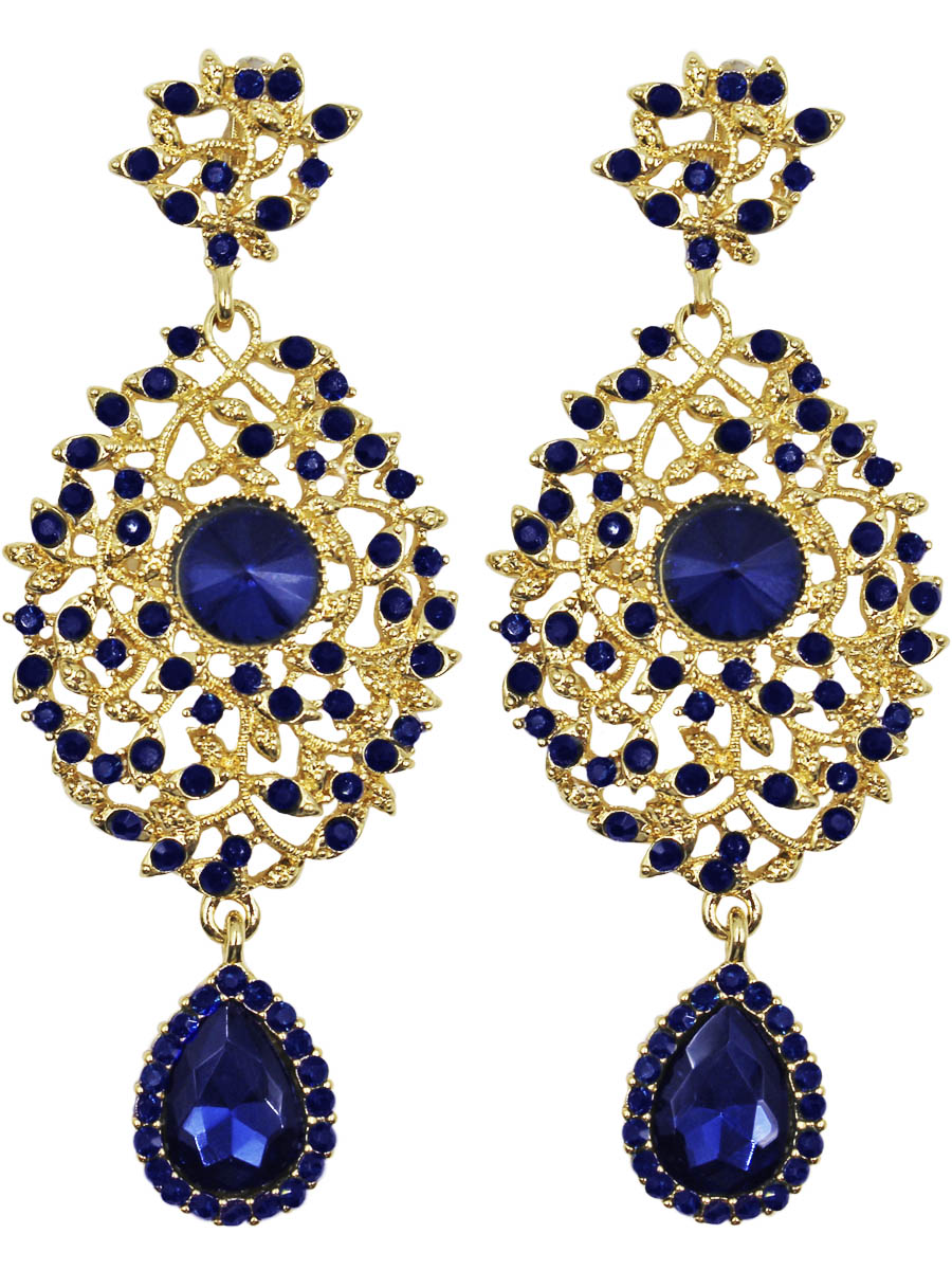 Серьги женские Taya, цвет: золото, синий. T-B-11370-EARR-GL.NAVYT-B-11370-EARR-GL.NAVY Серьги женские Taya, цвет: золото, синий. T-B-11370-EARR-GL.NAVYT-B-11370-EARR-GL.NAVYСерьги с английским замком. Крупные, грациозные и по аристократически утонченные. Поистине королевское украшение. Немного вычурные, очень эффектные и несомненно супермодные. Размеры: длина серьги 8,5 см, максимальная ширина 3,0 см, капля 1,9 х 1,3 см.