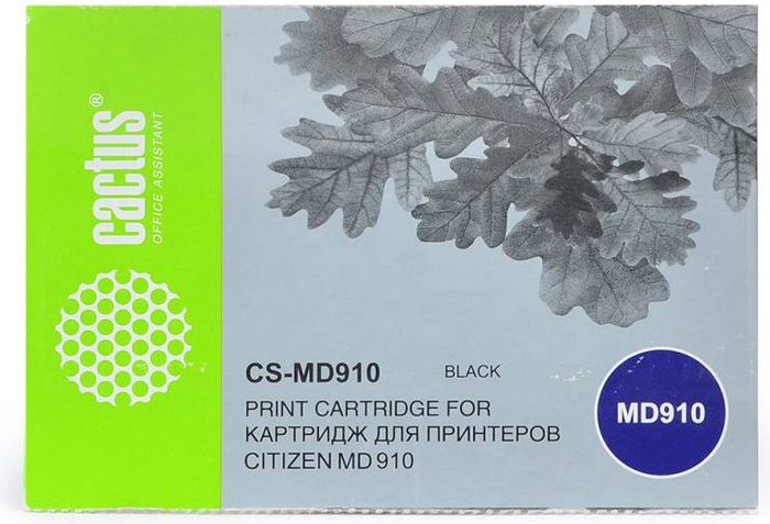 Cactus CS-MD910, Black картридж ленточный для Citizen MD-910CS-MD910 Cactus CS-MD910, Black картридж ленточный для Citizen MD-910CS-MD910Картридж ленточный Cactus CS-MD910 для матричных принтеров Citizen MD-910. Расходные материалы Cactus для печати максимизируют характеристики принтера. Они обеспечивают повышенную четкость изображения и надежное качество печати.