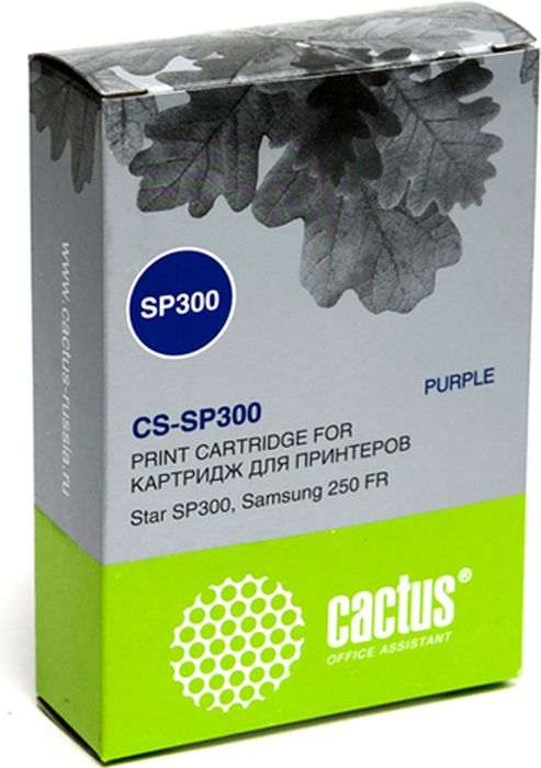 Cactus CS-SP300, Purple картридж ленточный для Samsung 250 FR/Star SP300CS-SP300 Cactus CS-SP300, Purple картридж ленточный для Samsung 250 FR/Star SP300CS-SP300Картридж ленточный Cactus CS-SP300 для матричных принтеров Samsung 250 FR/Star SP300/. Расходные материалы Cactus для печати максимизируют характеристики принтера. Они обеспечивают повышенную четкость изображения и надежное качество печати.