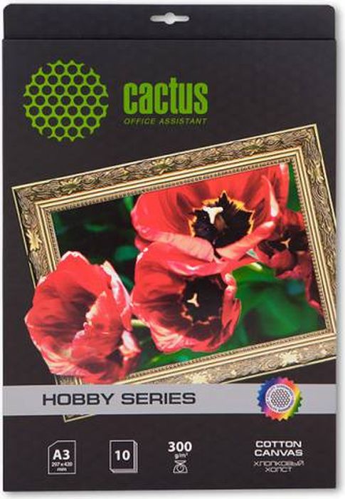 Cactus CS-СA326010 A3/300г/м2 холст для струйной печати (10 листов)CS-СA326010 Cactus CS-СA326010 A3/300г/м2 холст для струйной печати (10 листов)CS-СA326010Хлопковый холст Cactus CS-СA326010 для струйной печати. Арт-бумага Cactus позволит вам воплотить самые смелые идеи и вдохновенные идеи для творчества и бизнеса. Специальное тиснение превратит в произведение искусства даже обычный текст и станет изысканным штрихом, дополняющим фирменный стиль и имидж ваших отпечатков. Совместимость со струйными принтерами Hewlett-Packard, Canon, Epson и другими марками.
