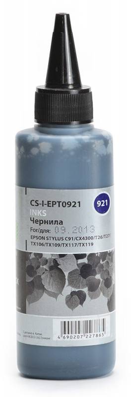 Cactus CS-I-EPT0921, Black чернила для Epson Stylus C91/CX4300/T26/T27/TX106/TX109CS-I-EPT0921 Cactus CS-I-EPT0921, Black чернила для Epson Stylus C91/CX4300/T26/T27/TX106/TX109CS-I-EPT0921Чернила Cactus CS-I-EPT0921 предназначены для перезаправки картриджей принтеров Epson Stylus C91/CX4300/T26/T27/TX106/TX109. Они обеспечивают отличное качество печати устройства.