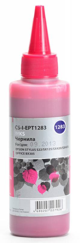 Cactus CS-I-EPT1283, Magenta чернила для Epson Stylus S22/SX125/SX420/SX425/Office BX305CS-I-EPT1283 Cactus CS-I-EPT1283, Magenta чернила для Epson Stylus S22/SX125/SX420/SX425/Office BX305CS-I-EPT1283Чернила Cactus CS-I-EPT1283 предназначены для перезаправки картриджей принтеров Epson Stylus S22/SX125/SX420/SX425/Office BX305. Они обеспечивают отличное качество печати устройства.